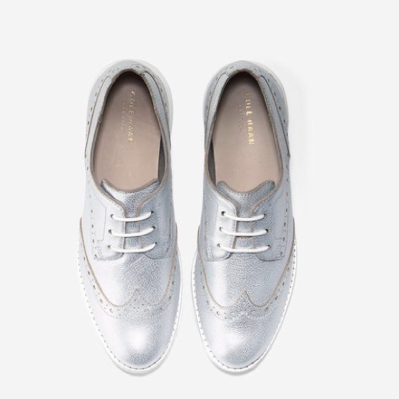 cole haan metallic oxfords